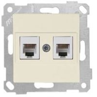 RİTA MEK TUŞ TELEFON PRİZİ 2XRJ12 KREM 1